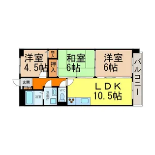 ベルフォール瑞穂【3階】の間取り