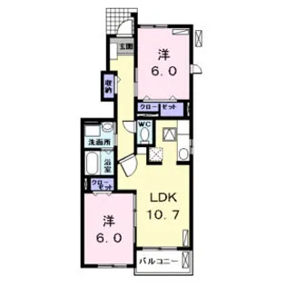 メテオール Ⅱ【1階】の間取り