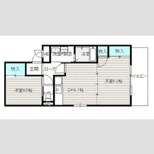 クレール大島【3階】の間取り