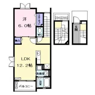 プリムローズⅢ【3階】の間取り