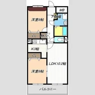 グランシャリオ【3階】の間取り