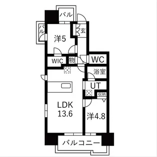 ダイアパレス セントラル ザ・フォート【11階】の間取り