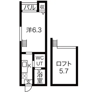 villa志賀本通【105【通常プラン】号室】の間取り
