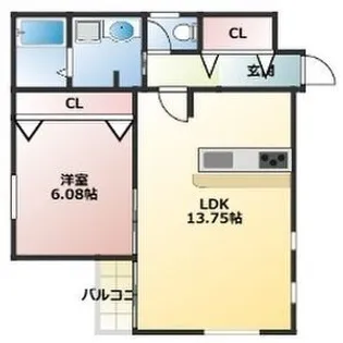 ダ・ヴィンチ吹上【1階】の間取り