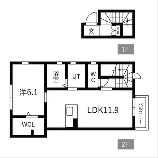 カルティエ見晴台【2階】の間取り