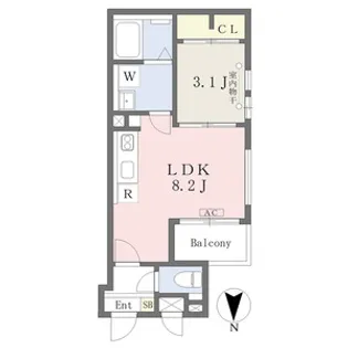 Cherim中村公園【2階】の間取り