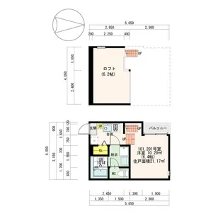ドンドンパーク【101【通常プラン】号室】の間取り