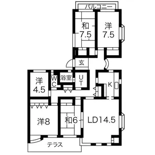 シティアーク表山【1階】の間取り