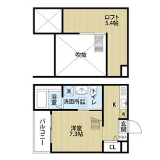 Gradius Nakawari(グラディウス【202号室】の間取り