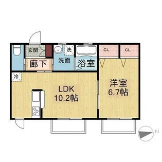 コージィーコート【201号室】の間取り