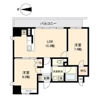 ランドハウス泉【0401号室】の間取り