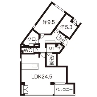 COULEURS GRAND(クルールグラン)【3階】の間取り