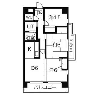 changu III 泉【1301号室】の間取り