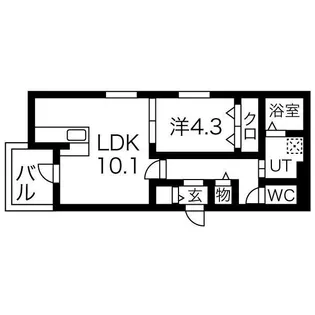 Asty名駅西【3階】の間取り