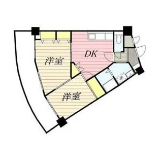 西一ビル【0403号室】の間取り