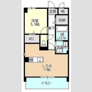 フェリオ(Ferio)新西【00501号室】の間取り