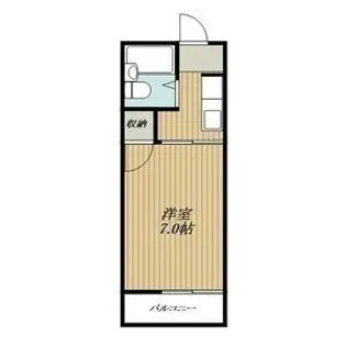 エスポワール原【206【家電付き】号室】の間取り