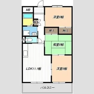 セブンスズキⅡ【1階】の間取り