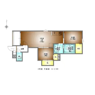 REGALEST鶴里駅前【303号室】の間取り
