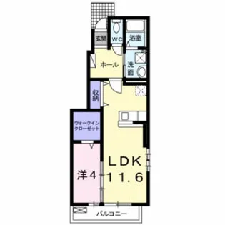 ジュネス桃山【1階】の間取り