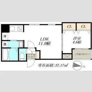 Cherim桜本町Legacy【2階】の間取り