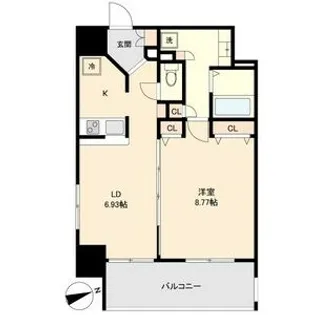 マリオン城西【8階】の間取り