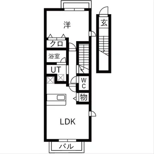 フラット・フォー【2階】の間取り