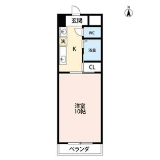 クレスト名駅西【203号室】の間取り