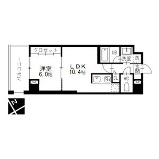 エルミタージュ新栄【6階】の間取り