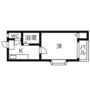 ラ チトラル東別院【201号室】の間取り
