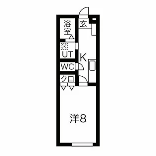 レクール大江【1階】の間取り
