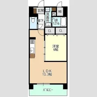 ペローサ【4階】の間取り