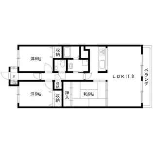 ビラ三秀山中【3階】の間取り