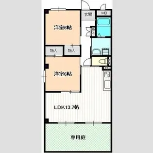 セラフィ西原【1階】の間取り