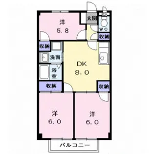 カトル・セゾン2【2階】の間取り