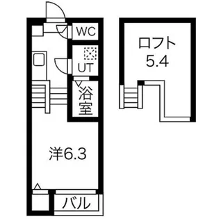 ハーモニーテラス十番Ⅱ【2階】の間取り