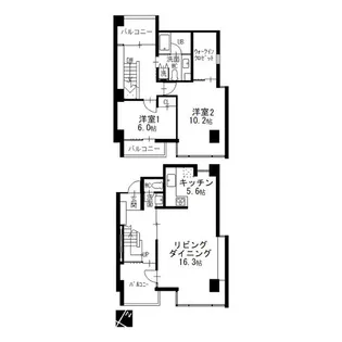 K+M’s【305号室】の間取り