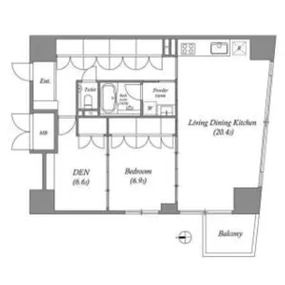エスティメゾン葵【4階】の間取り