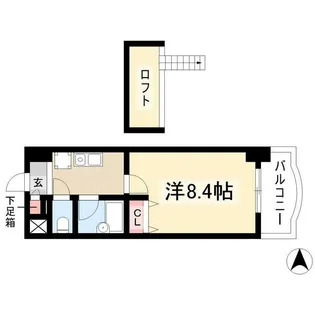現代ハウス新栄【11階】の間取り
