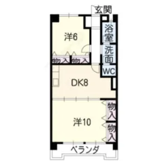 サンパティーク小碓【202号室】の間取り