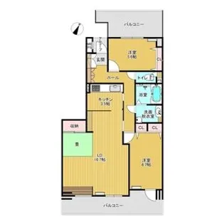 コンセール藤ヶ丘【106号室】の間取り