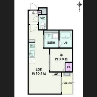 Jack minamijuichibanⅡ【3階】の間取り