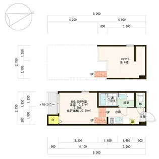 Loft14野並【202【プラン①】号室】の間取り