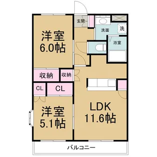 プランドール中平【2階】の間取り