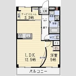 こだまハイツ【3階】の間取り