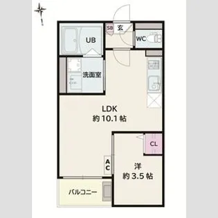 Jack todanishiⅠ【1階】の間取り