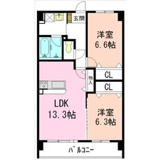 レージュ信和【2階】の間取り
