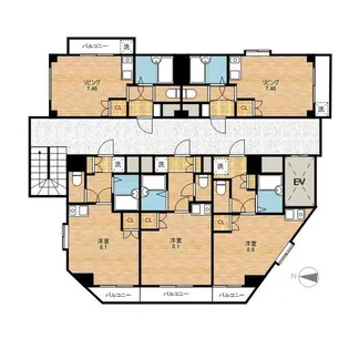 アーバン塩付【4階】の間取り