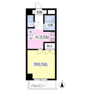 ジュネス北千種【6階】の間取り
