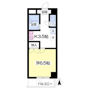 ジュネス北千種【601号室】の間取り